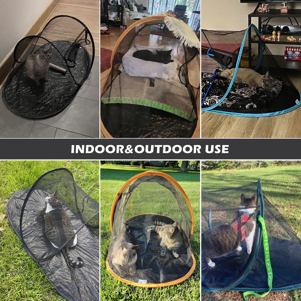 Rest-Eazzzy cat tent outdoor mesh-ventilation keeps pets comfortable.