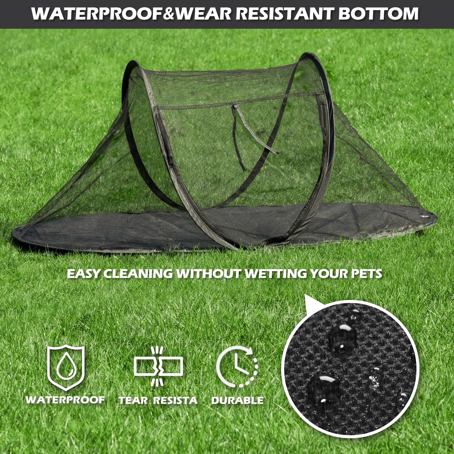 Rest-Eazzzy cat tent outdoor sturdy-rod supports reliable shelter on trips.