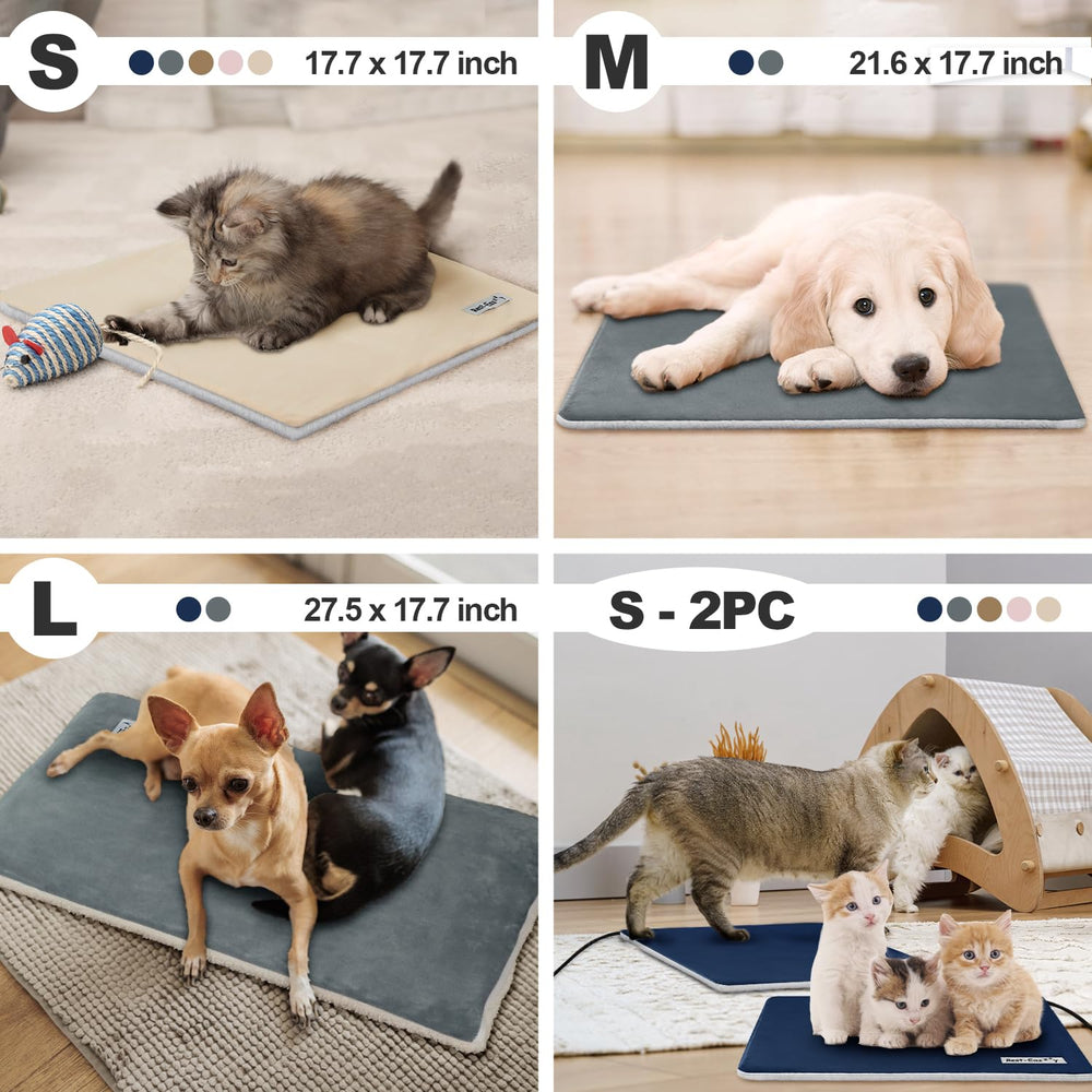 Rest-Eazzzy heating pad Pure-Grey bed corner for cozy pet lounging