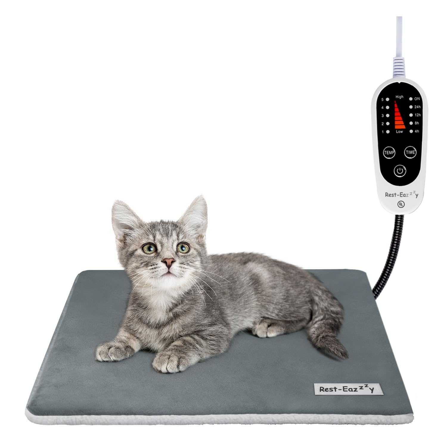 Rest-Eazzzy heating pad with 5 level temperature controls for comfortable warmth