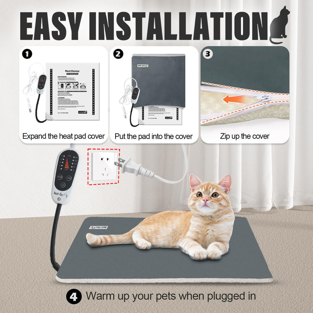 Rest-Eazzzy heating pad two-pack use for multiple rooms or pets