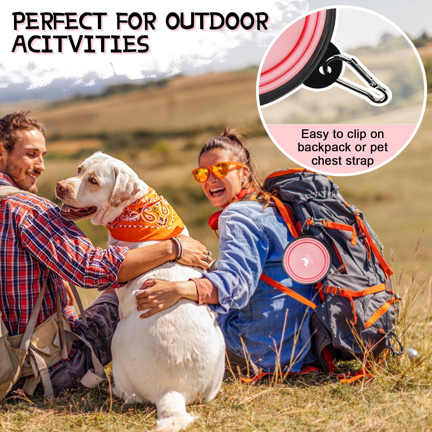 Rest-Eazzzy kit de viaje con tazones plegables para mascotas