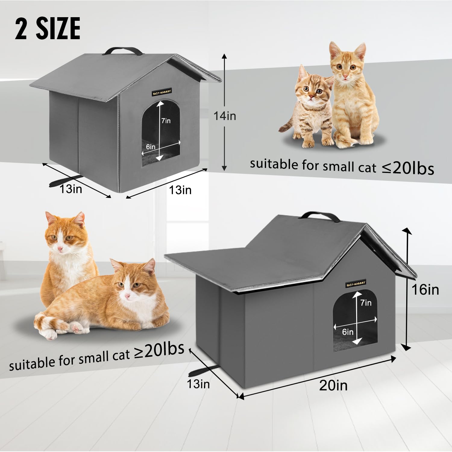 Rest-Eazzzy outdoor cat house includes a clip to secure the interior mat.