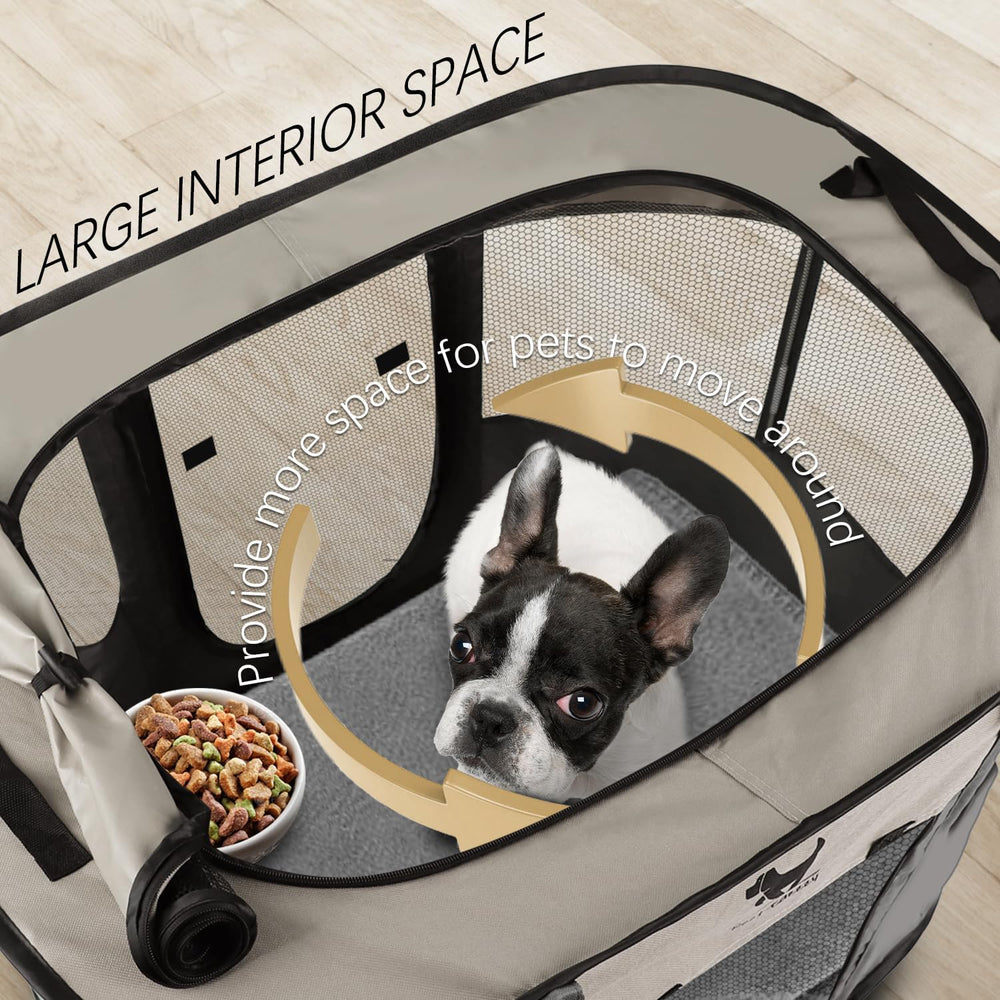 Rest-Eazzzy playpen supports indoor training and outdoor camping alike.