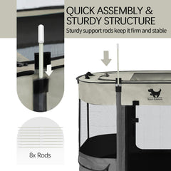 Rest-Eazzzy playpen removable shade cover offers sun protection on outdoor outings.