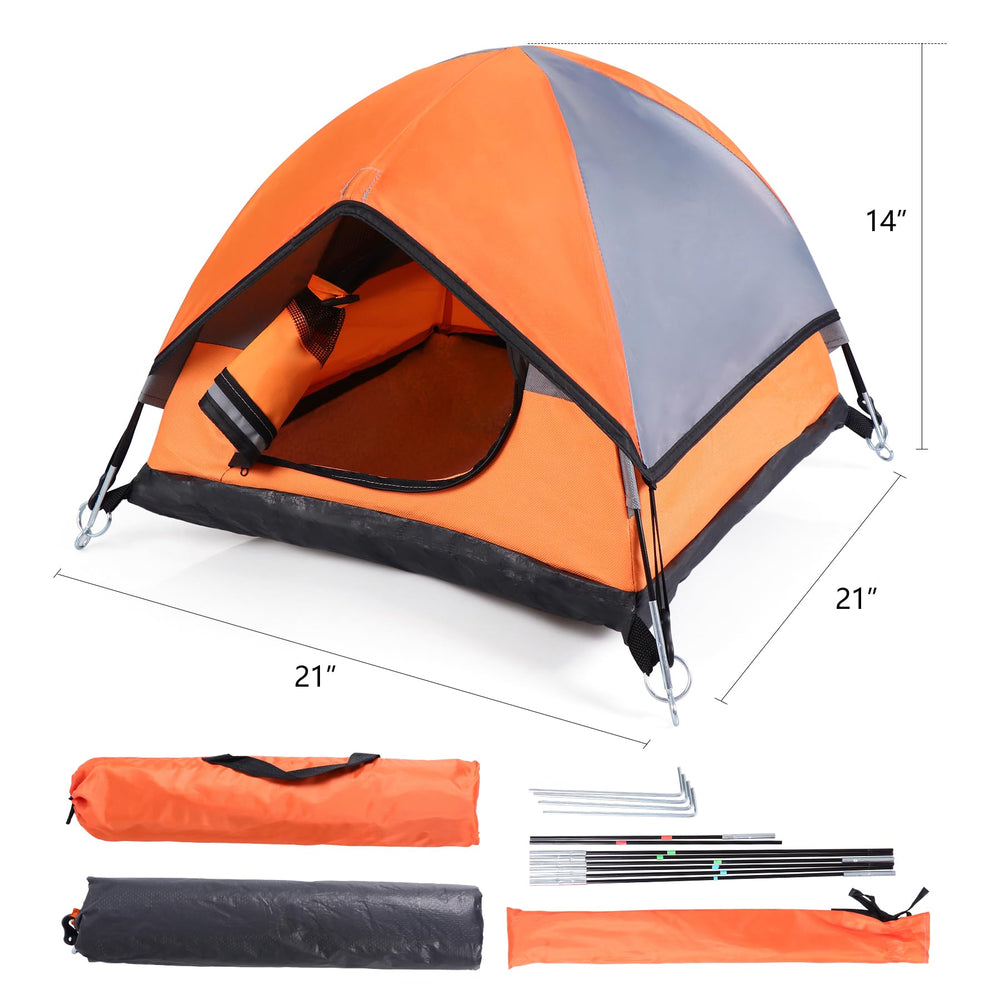 RESTCLOUD Cat Camping Tent size approx 21.5 x 21.5 x 14 inches for versatile indoor shelter.