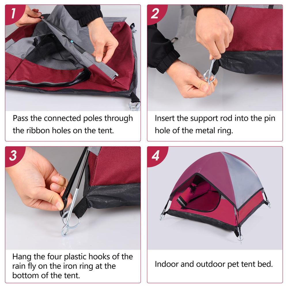 RESTCLOUD cat tent includes heavy weather cover for protection during sudden changes