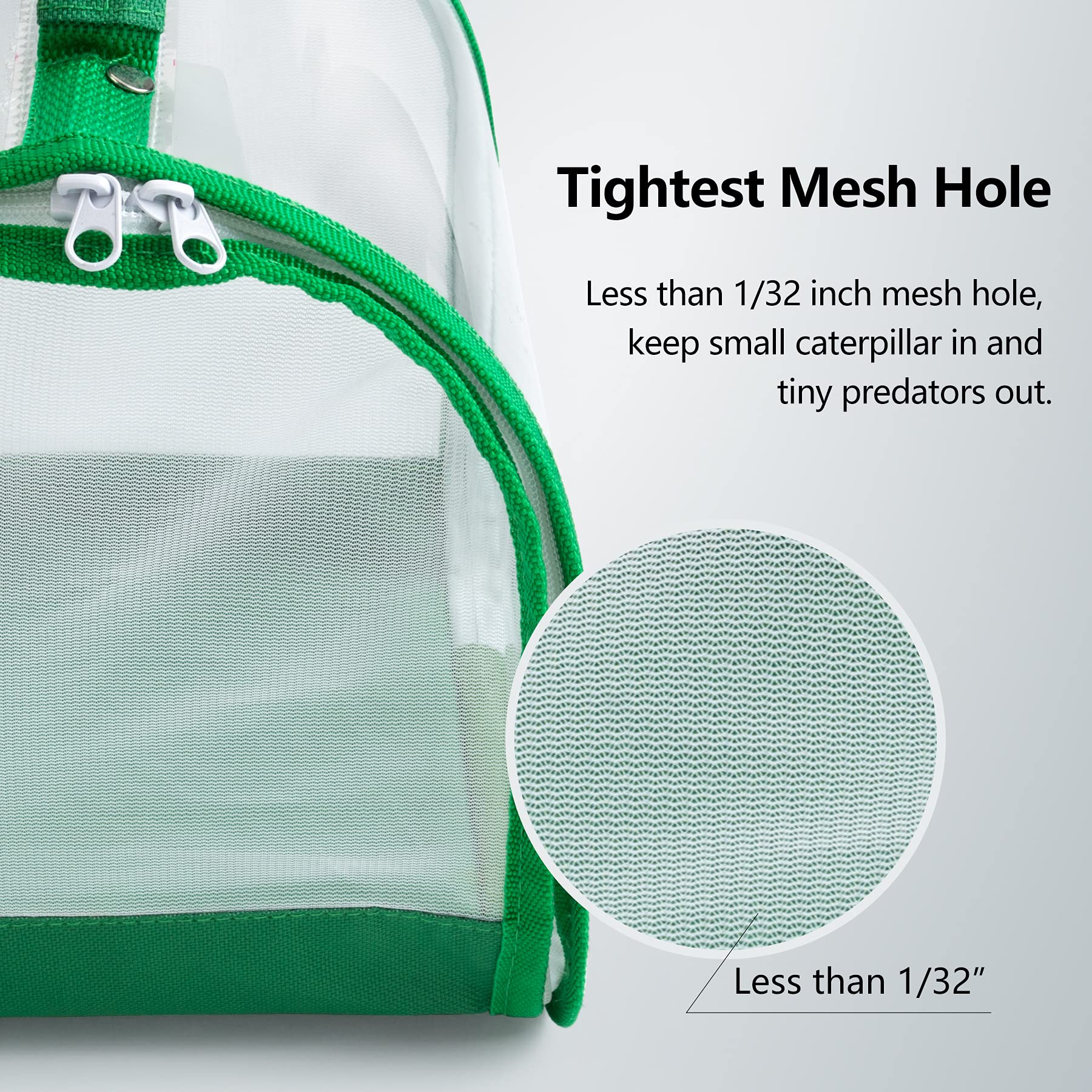 RESTCLOUD caterpillar enclosure breathable mesh enables safe airflow during growth