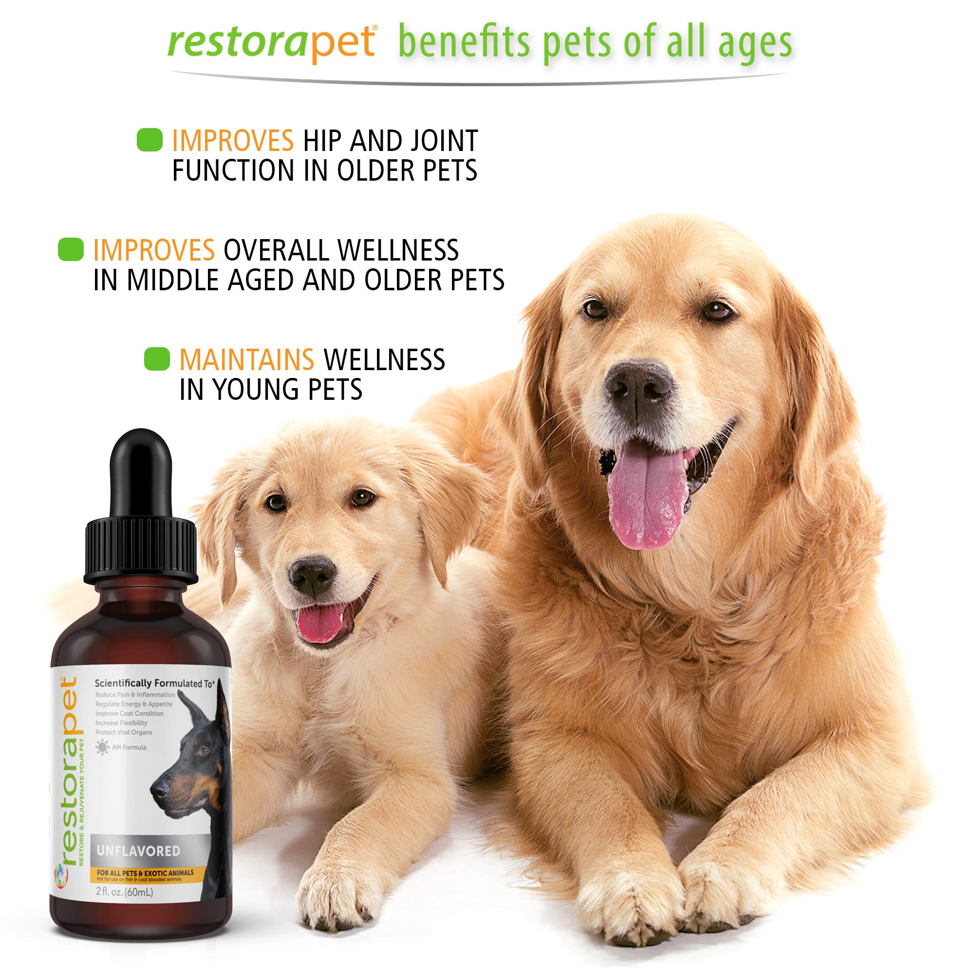 RestoraPet vet-approved seal on the label signals trusted pet nutrition