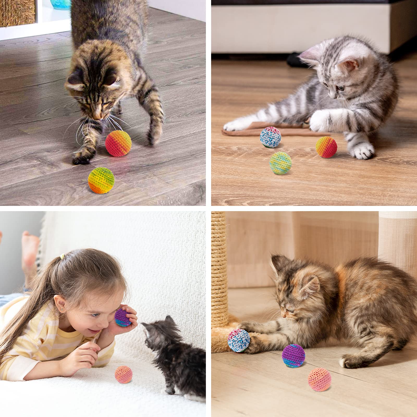 Retro Shaw cat toys come as a six-pack for versatile play sessions.