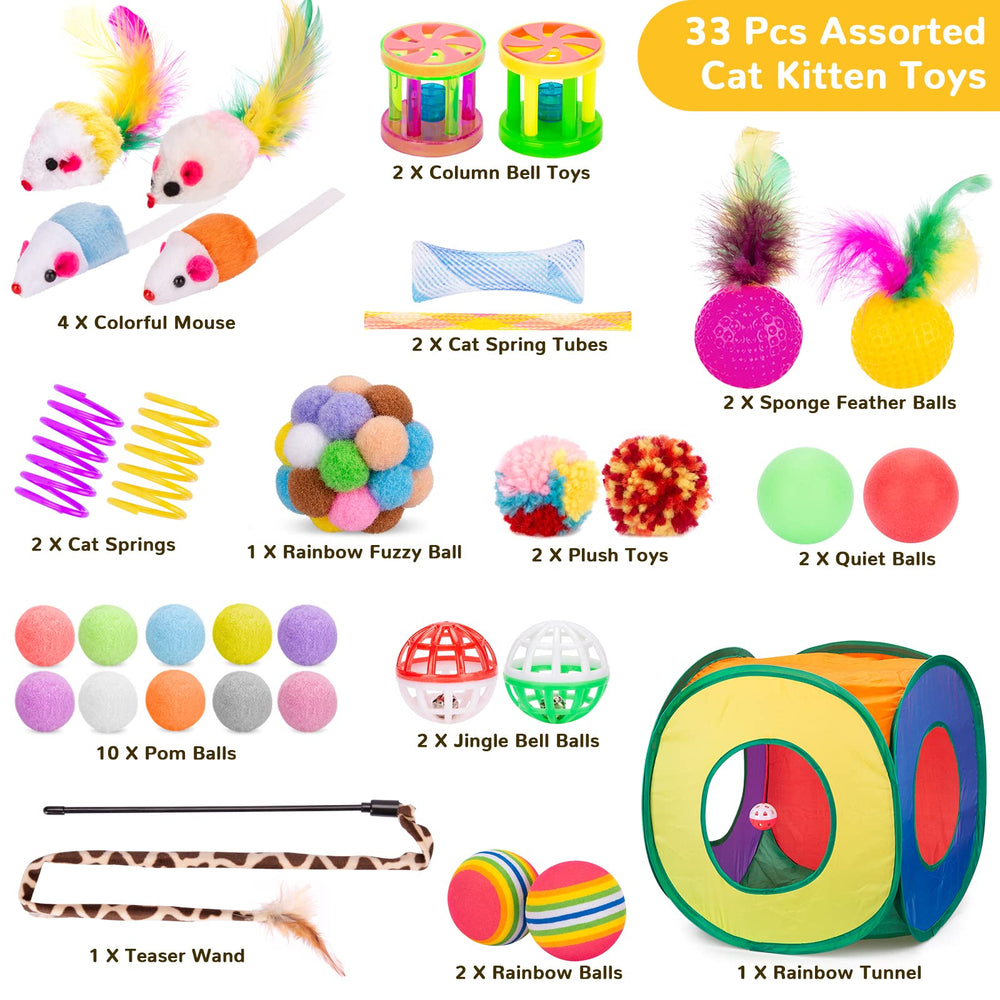 Retro Shaw rainbow fuzzy ball for chasing and batting