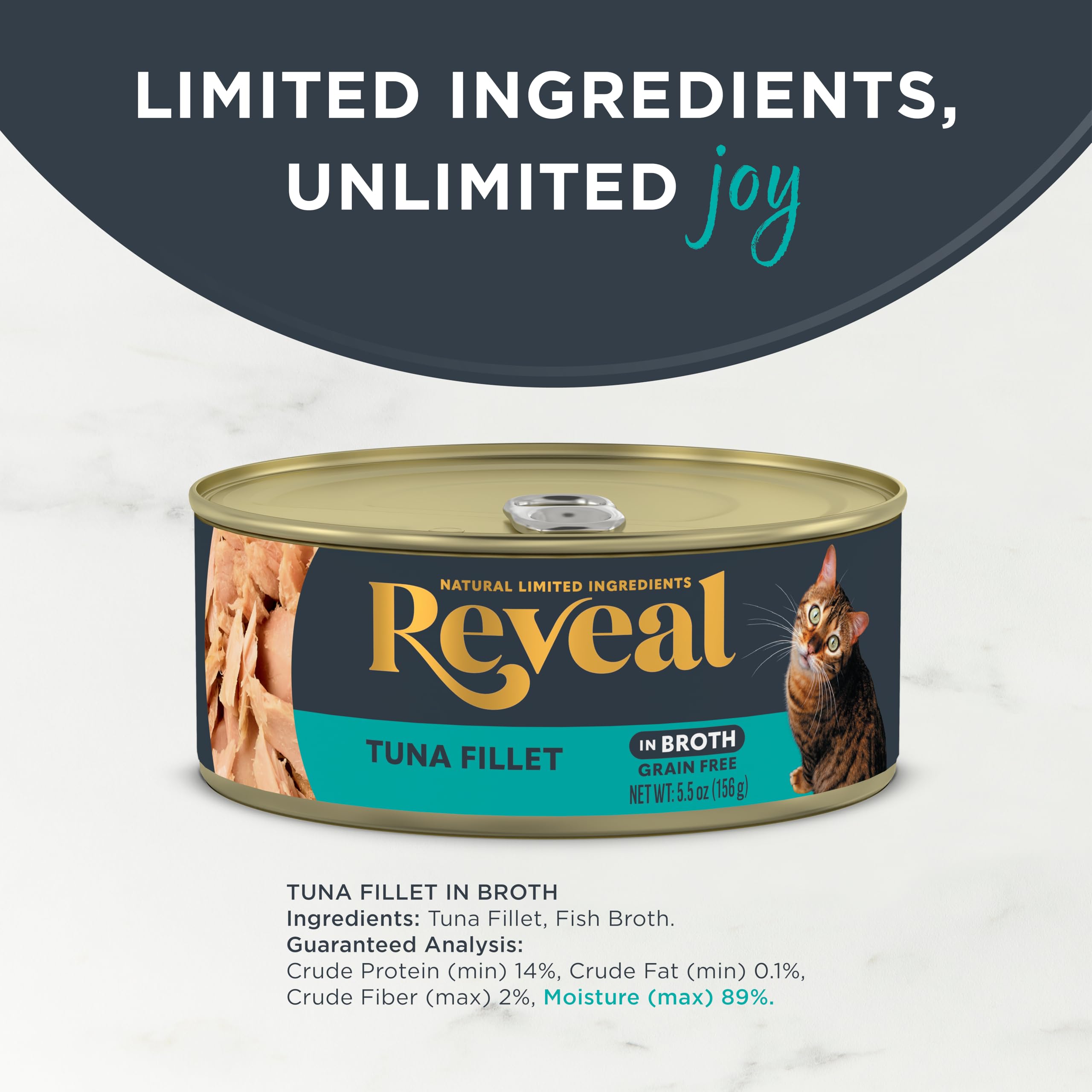 Reveal cat enjoying wet food served with broth illustrates satisfying mealtime variety.
