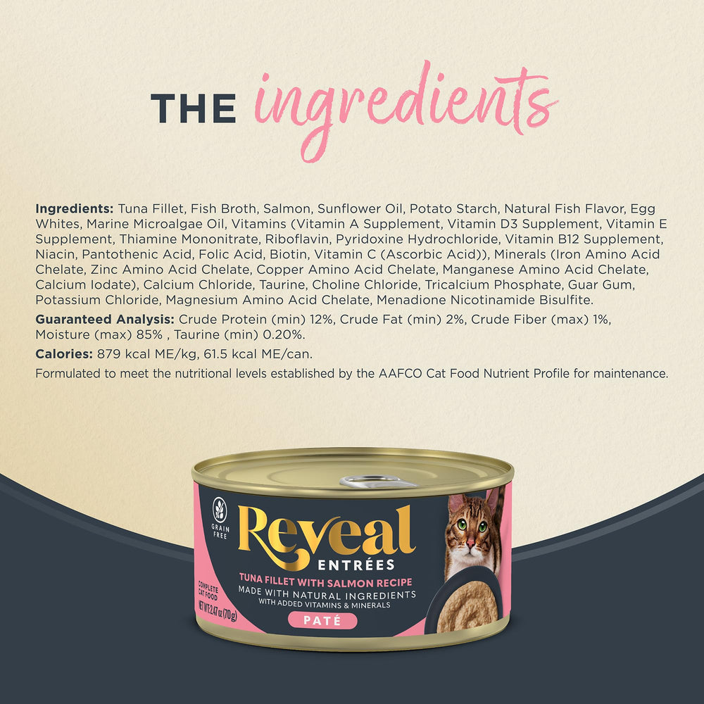 Reveal Entrées carrageenan-free-label highlights a carrageenan-free option for sensitive tummies.