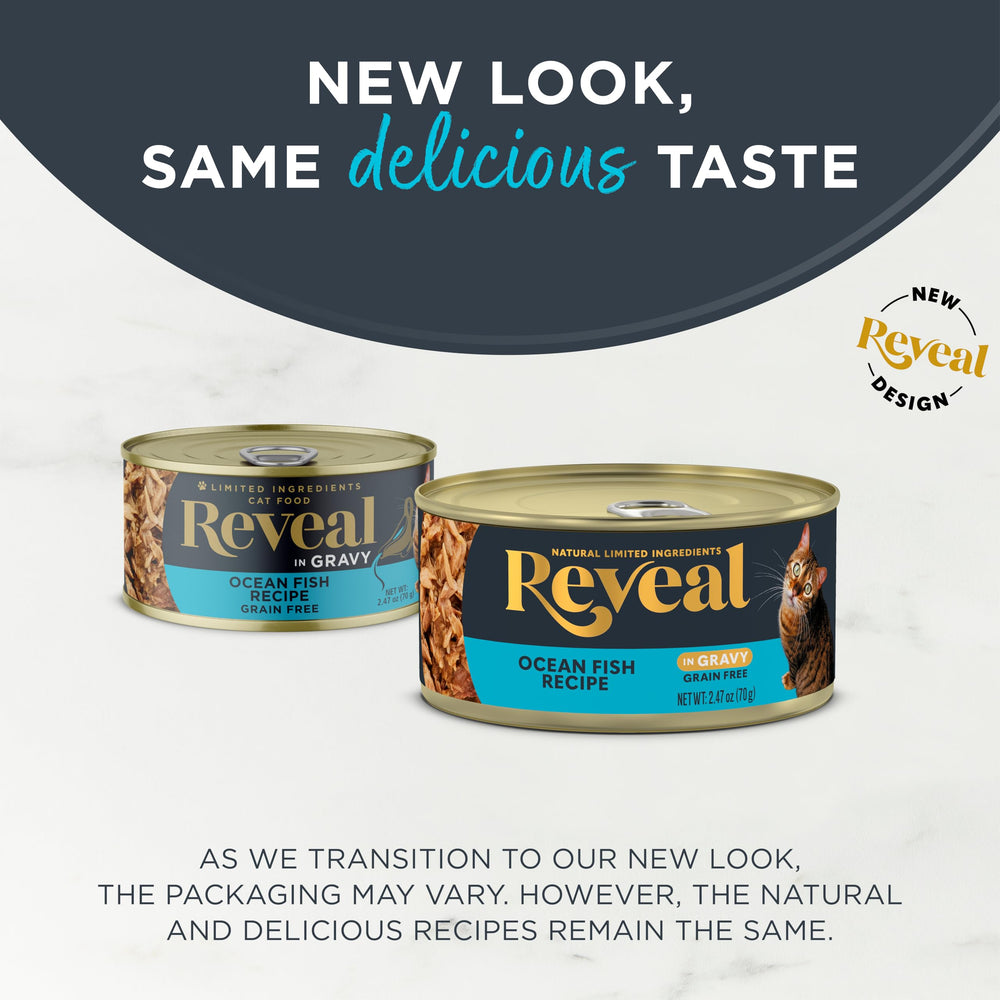 Reveal first protein chunks emphasize real protein first for feline satisfaction.