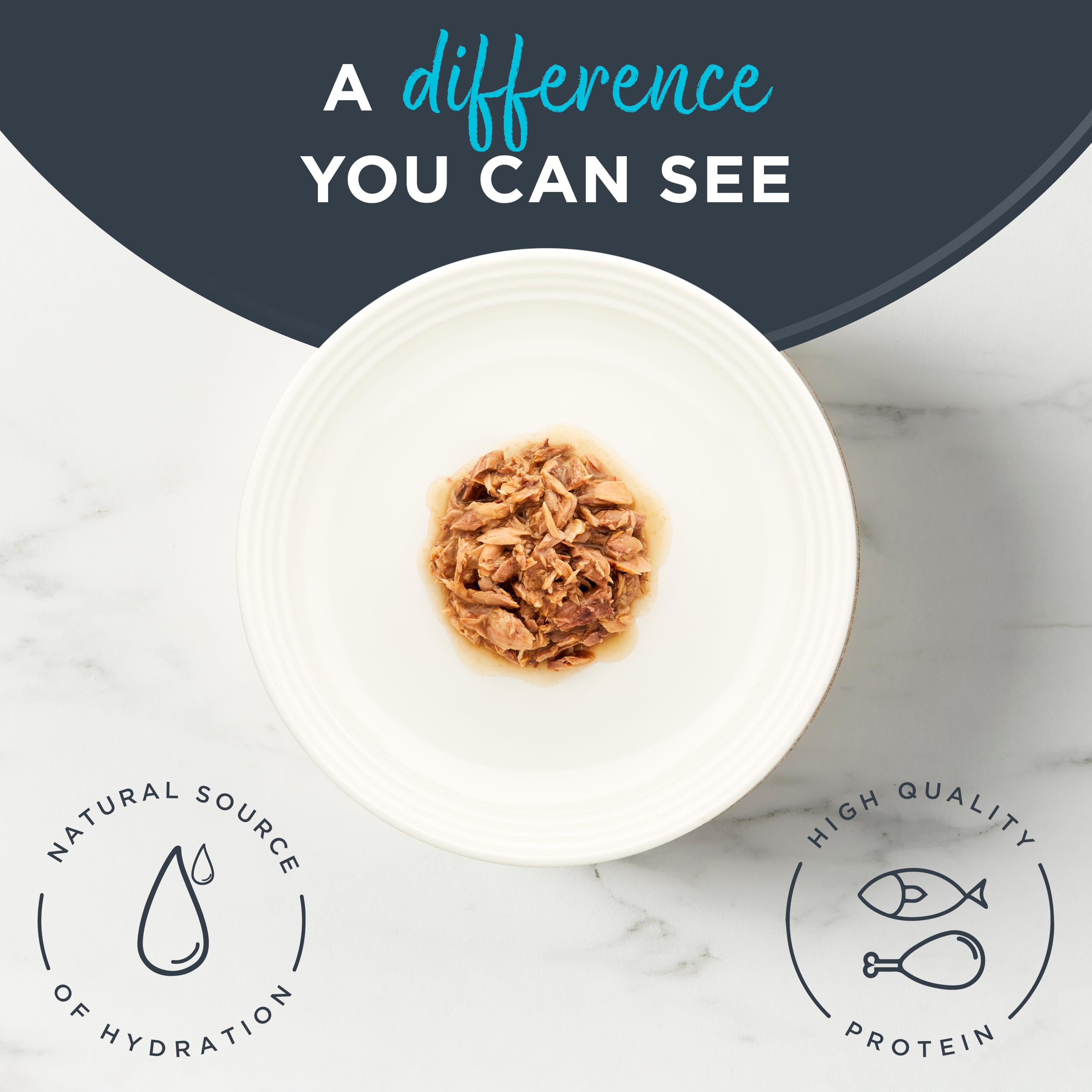 Reveal grain-free recipe closeup highlights simple ingredients your cat can digest.