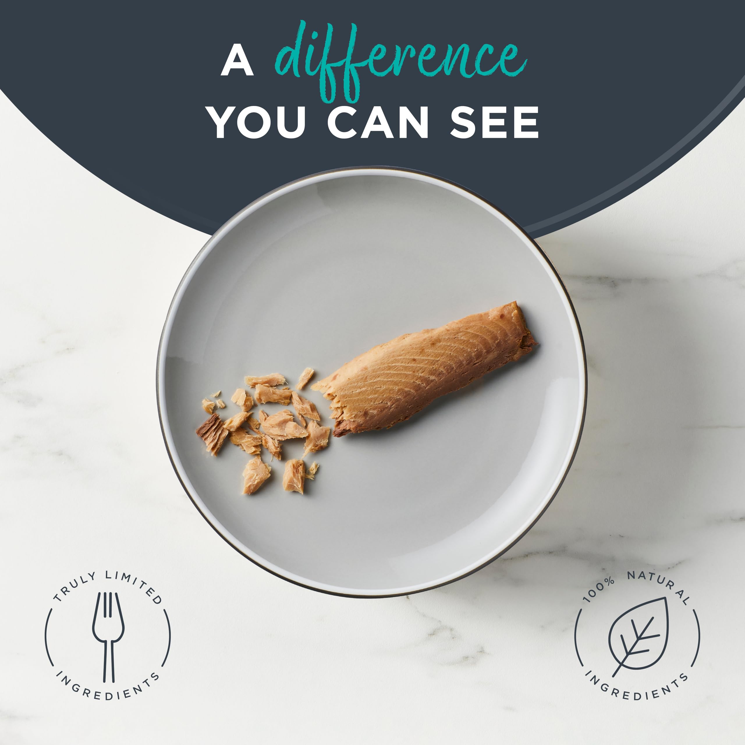 Reveal tuna loin slice closeup emphasizes tender texture and natural moisture that cats crave.