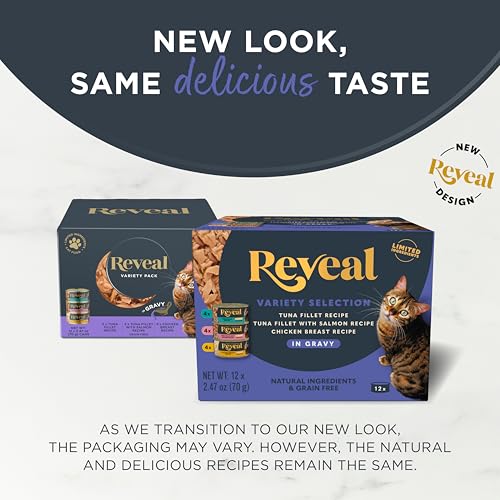 Reveal wet cat food chicken breast cans in gravy promote hydration and flavor.