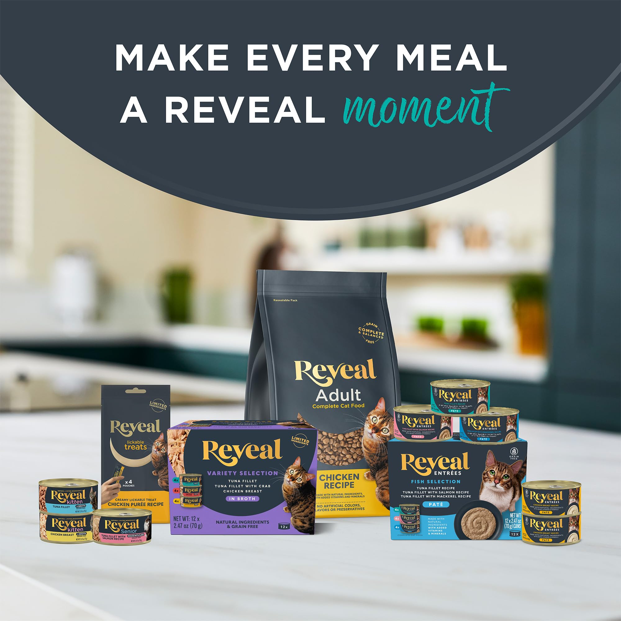 Reveal real tuna filet image showing prime protein for picky eaters.
