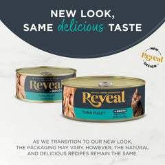 Reveal wet cat food tuna broth serving bowl shows a hydrating, flavorful meal cats may enjoy.
