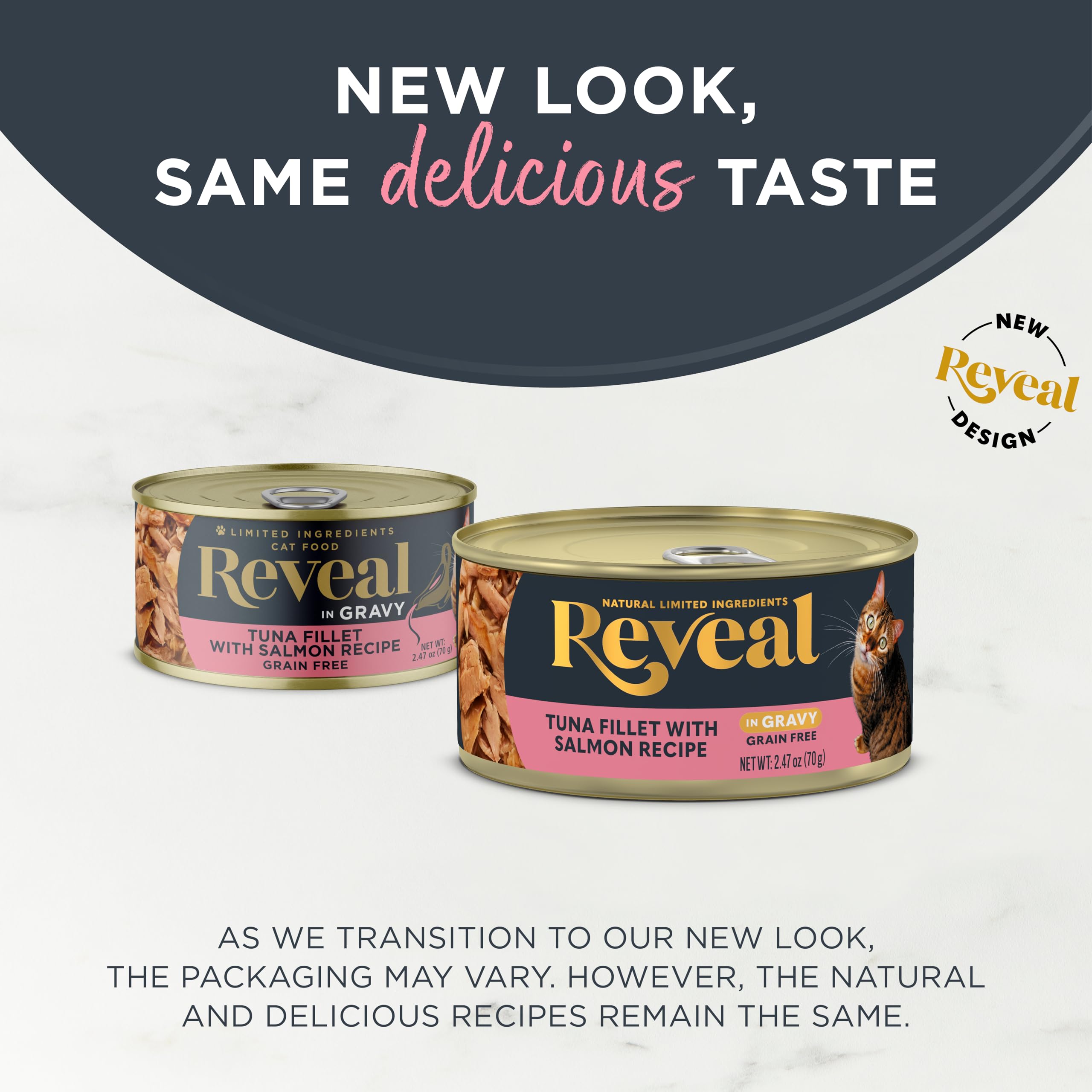 Reveal wet cat food served in a bowl—grain-free, limited ingredients for sensitive tummies.