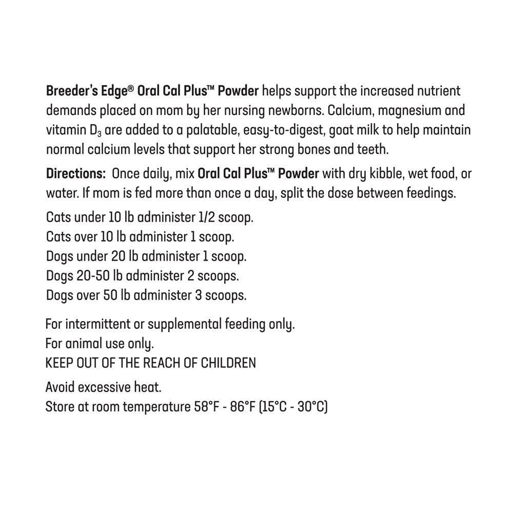 Revival Breeder's Edge Cal Plus powder suits multi-pet homes.