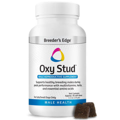 Revival Breeder’s Edge Oxy Stud bottle label shown for easy breeding nutrient support.