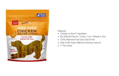 Rewardables Chicken Chew with real chicken first ingredient close-up highlighting protein-rich snack.