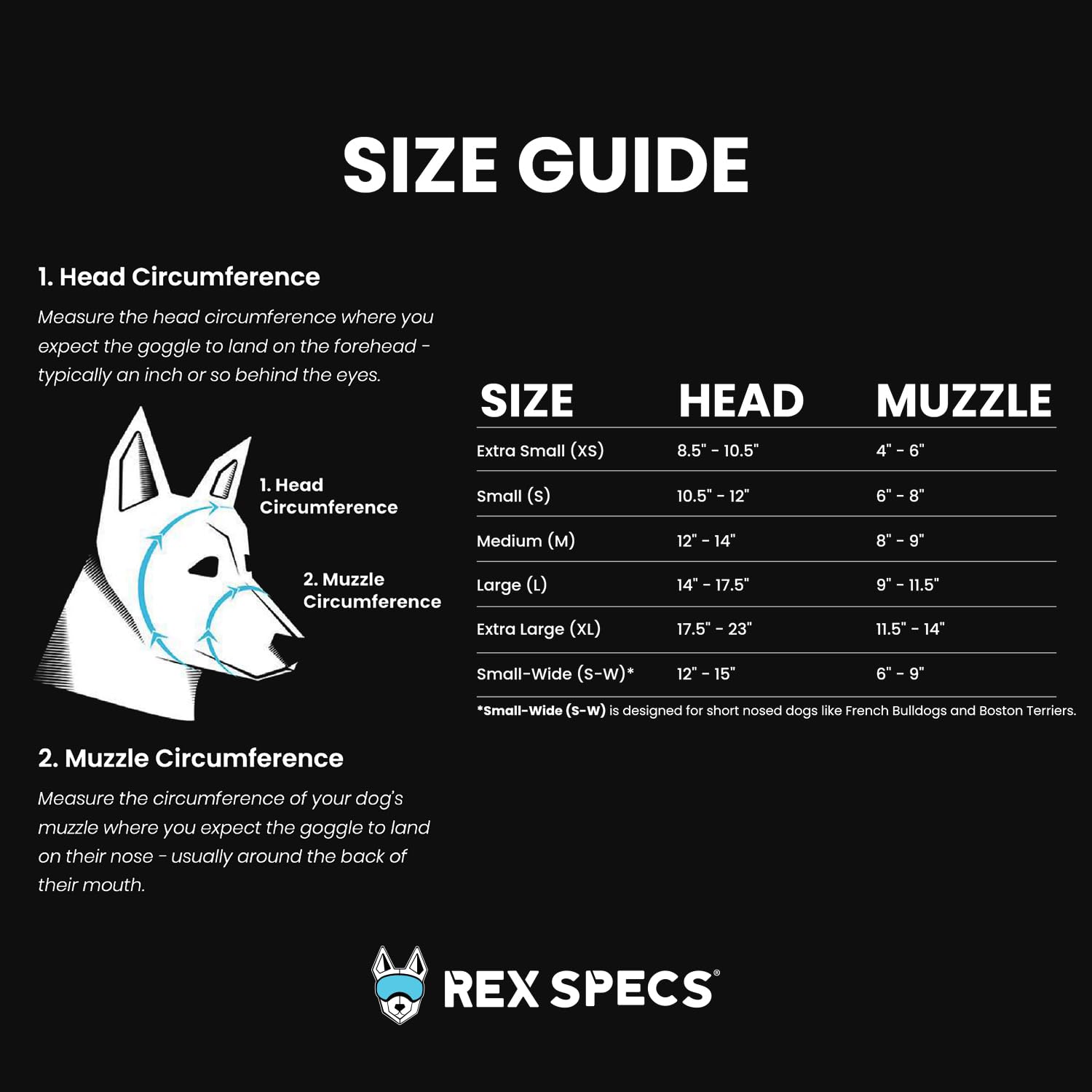 Rex Specs V2 dog goggles small black lens clarity for improved visibility in sunlight