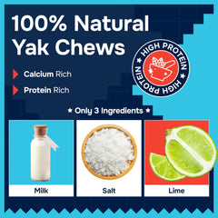 REXIPETS Dental Health Yak Chews help reduce plaque through a satisfying, tough chew.