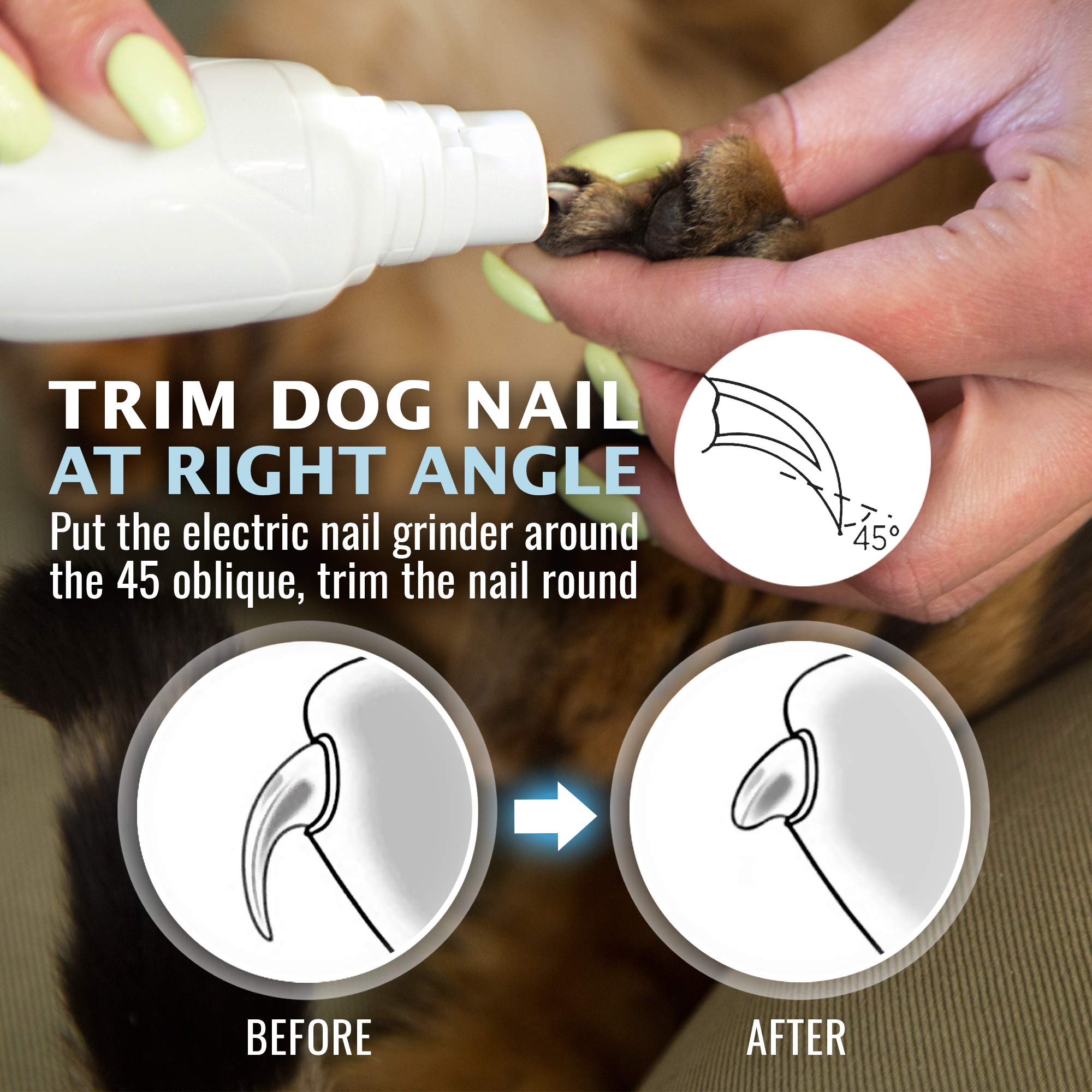 REXIPETS nail grinder USB charging cable enables portable charging options.
