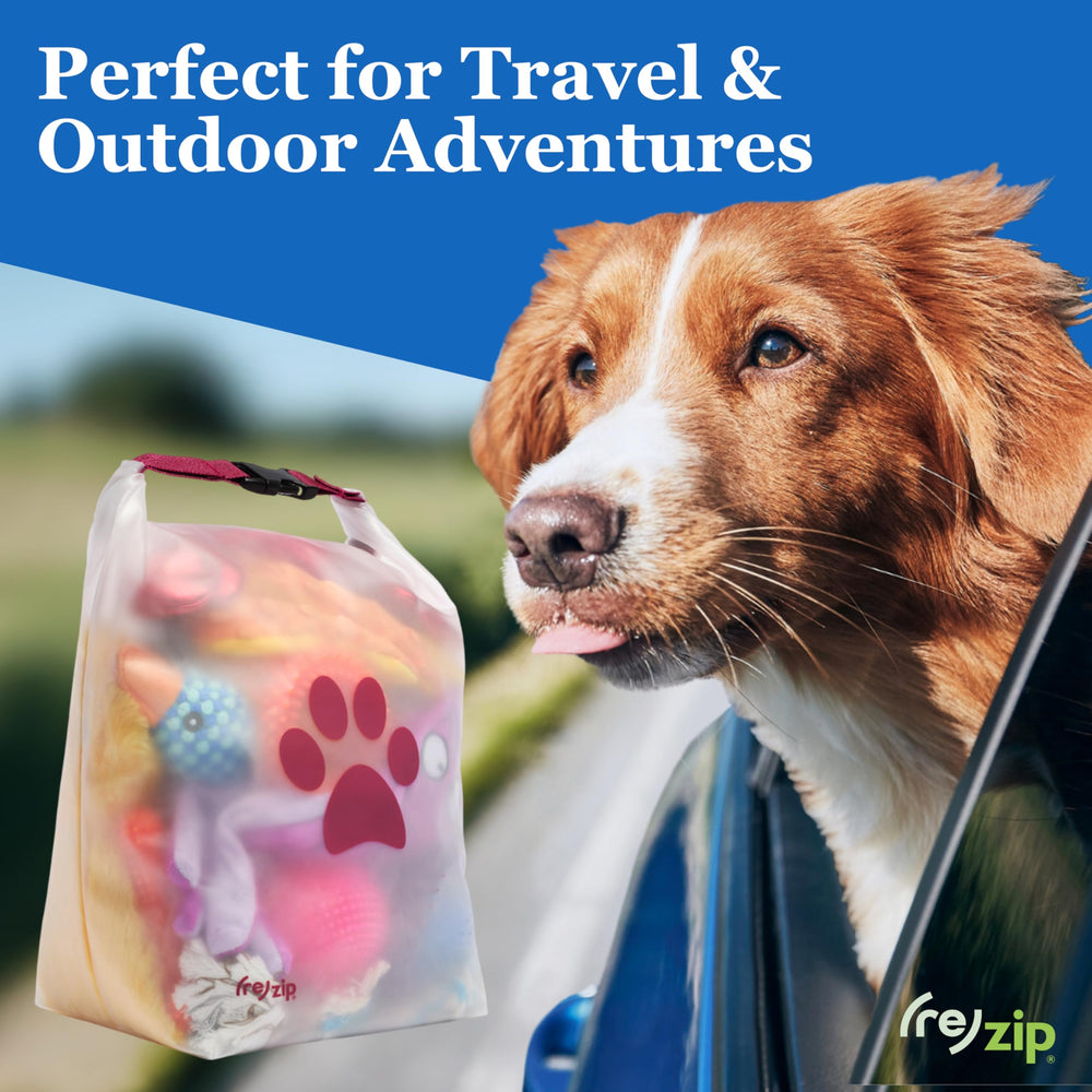 rezip large roll-top pet dry food storage bag ideal for long-term boarding and multi-pet households.