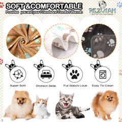 Rezutan 3-pack dog blankets packaging and bundle for versatile indoor outdoor use