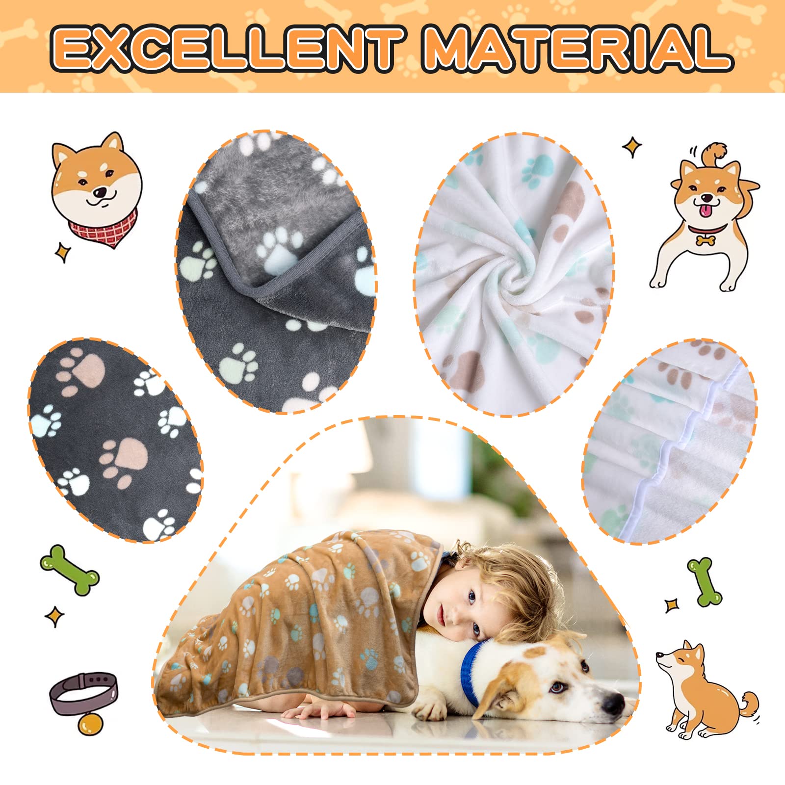 Rezutan blanket paw pattern closeup highlights playful design for comfy lounging.