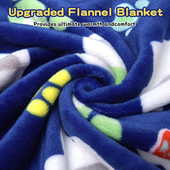 Rezutan dog blanket blue elephant paw reversible design for versatile warmth