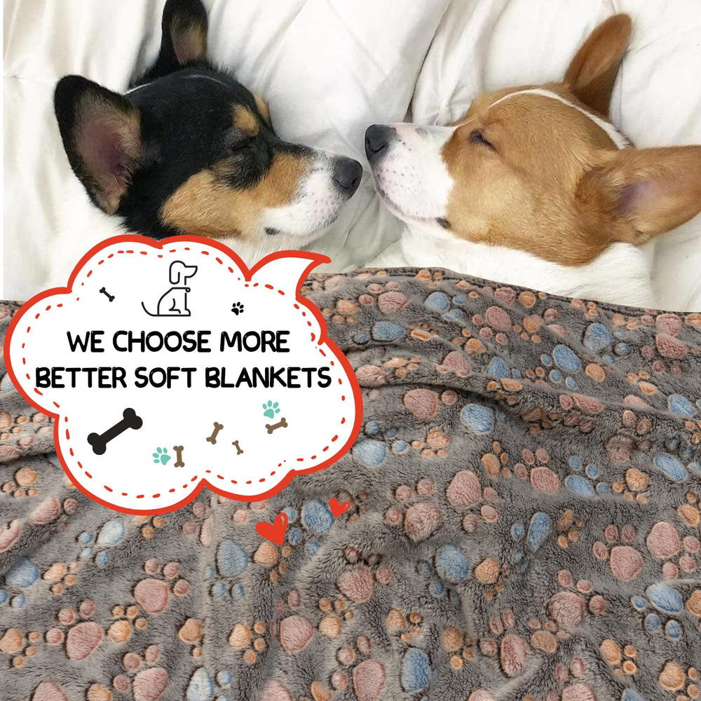 Rezutan dog blanket folded with tag, ideal gift for pet lovers.
