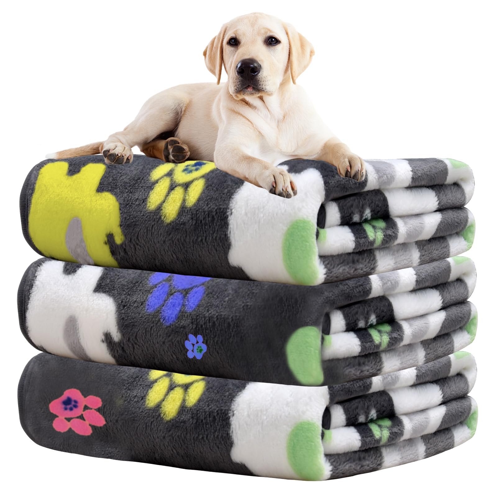 Rezutan dog blanket large gray 41x31 front view for kennels and sofas.