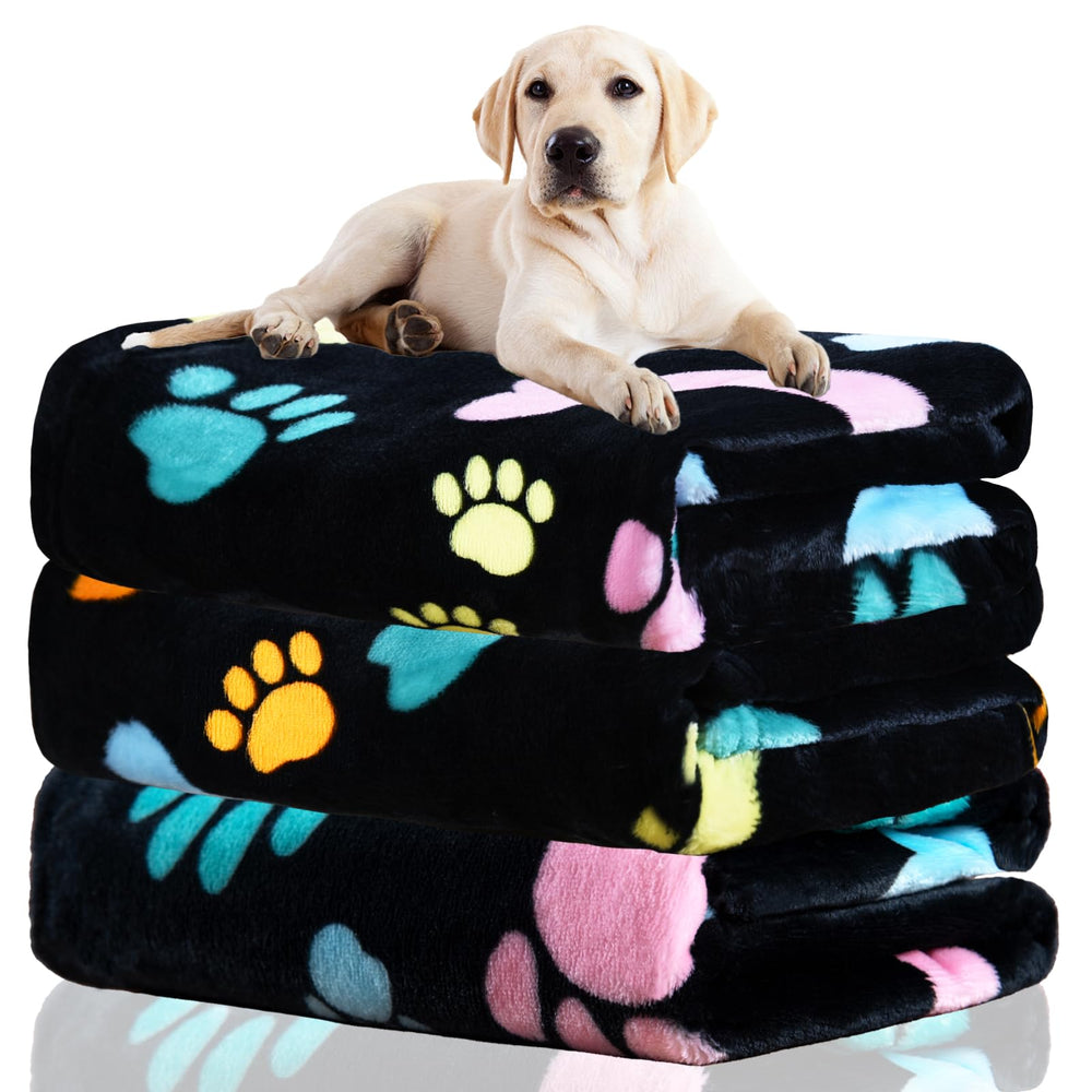Rezutan dog blanket pack-1 features ultra-soft plush fabric for cozy kennel and bed use