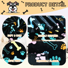 Rezutan dog blanket pack-2 highlights durable flannel perfect for sofa lounging