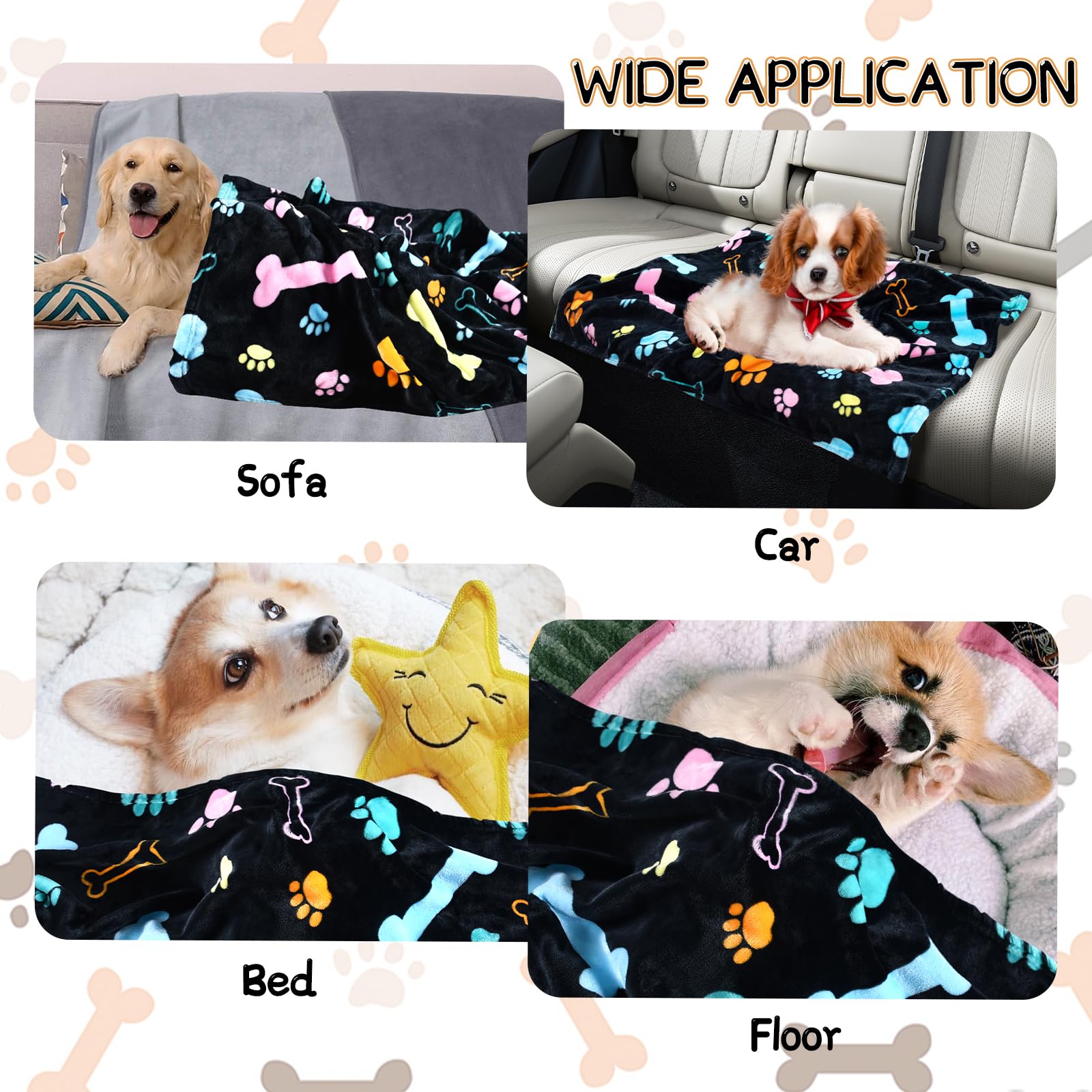 Rezutan dog blanket travel-use scene illustrates versatile indoor-outdoor use
