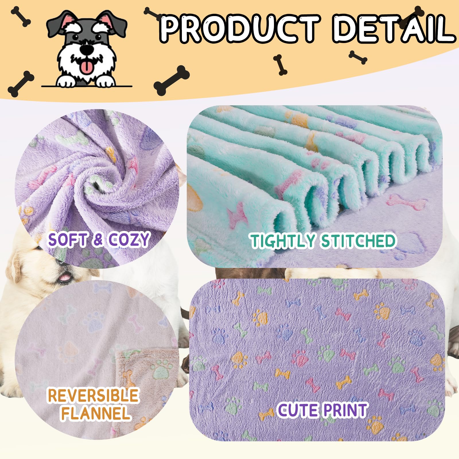 Rezutan dog blankets 41x31 inch shown in a kennel for surface protection.
