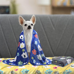 Rezutan elephant paw print design blanket adds a playful touch to pet spaces
