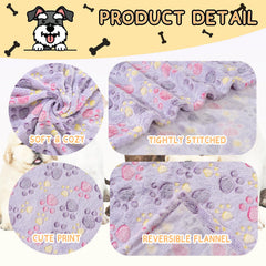 Rezutan soft flannel dog blanket for warm indoor comfort