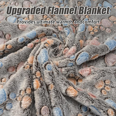 Rezutan dog blanket in kennel demonstrates versatile protection and comfort for pets.