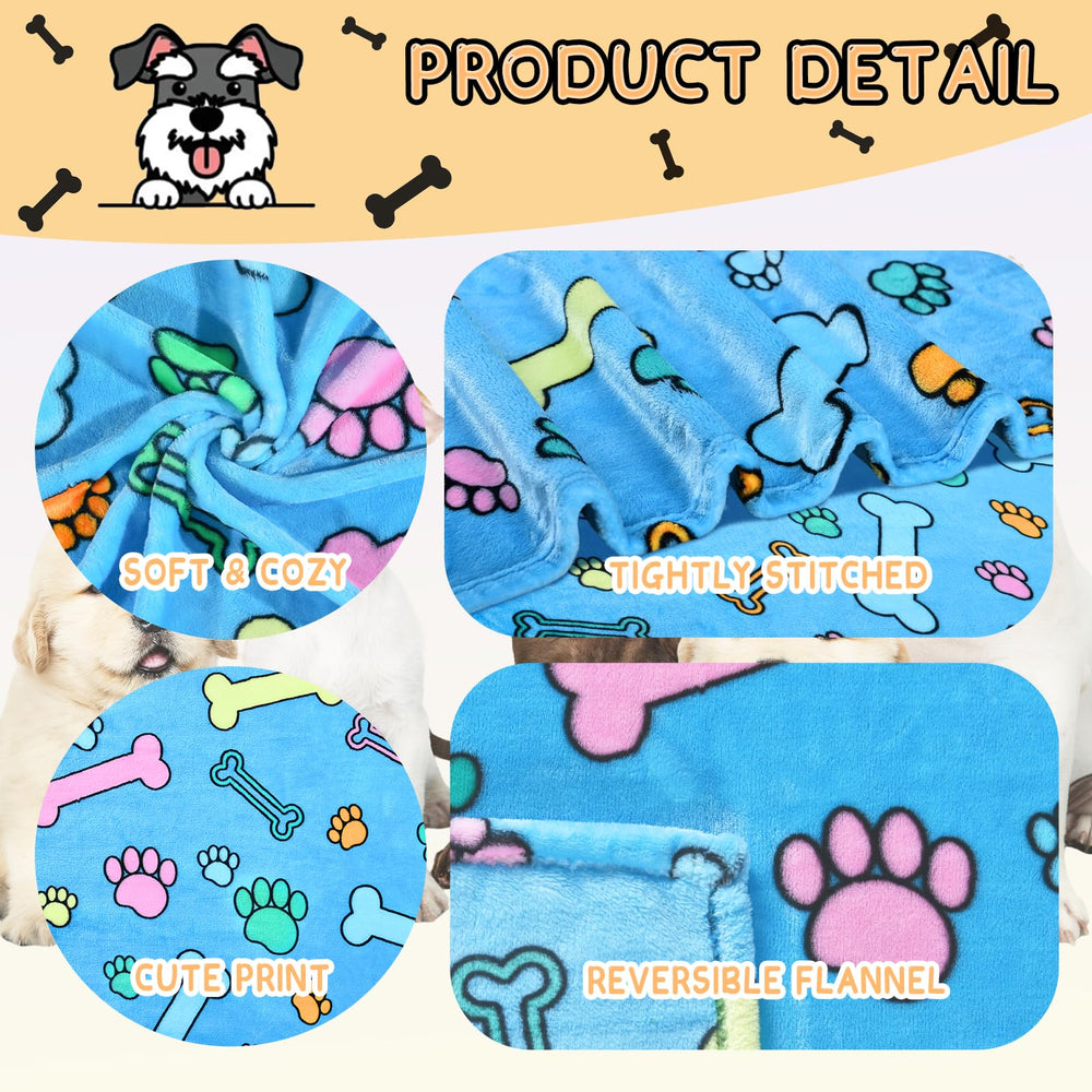 Rezutan large dog blanket on bed blue demonstrates roomy comfort for bigger pets
