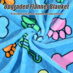 Rezutan medium dog blanket on sofa blue suits indoor lounging and cuddle time