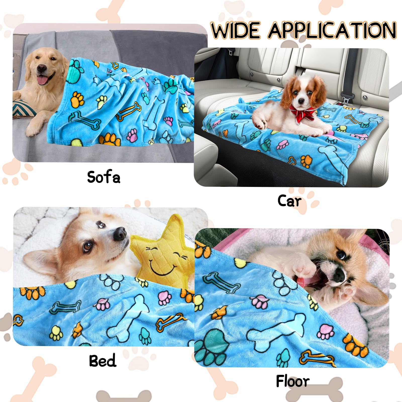 Rezutan pet blanket folded beside blue packaging highlights convenient gift idea