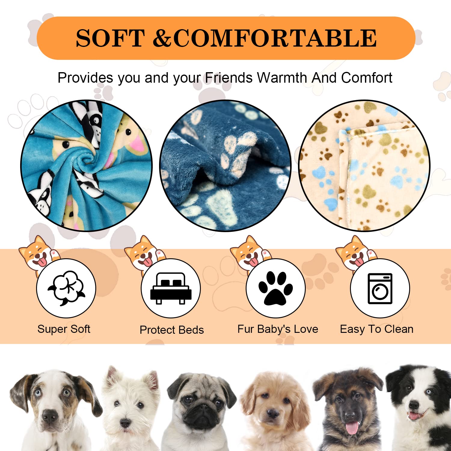 Rezutan Premium Dog Blanket beige folded demonstrates versatile color options for any space.
