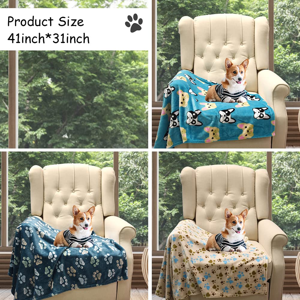 Rezutan Premium Dog Blanket with paw pattern adds cute, comforting style to beds.