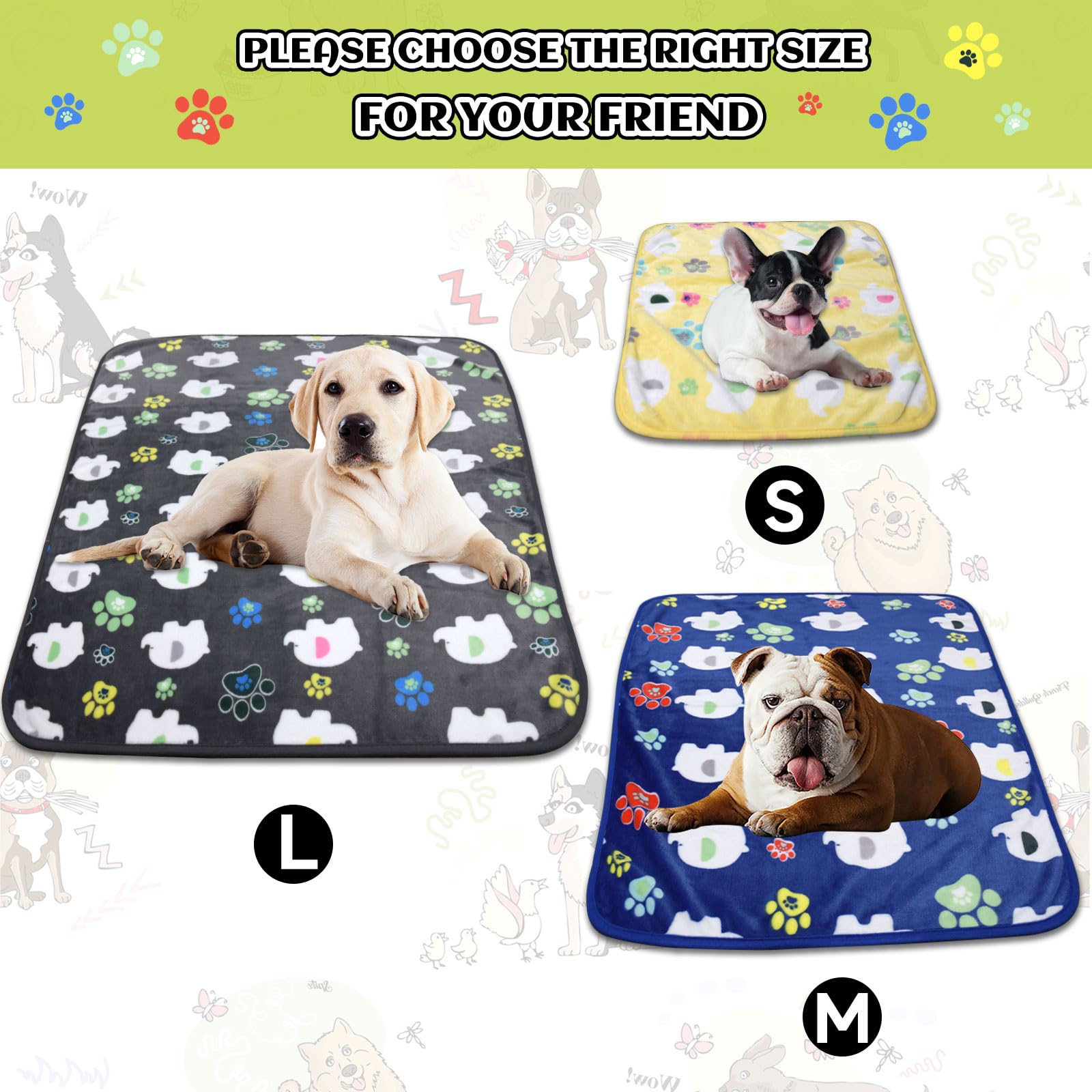 Rezutan puppy and cat blanket washable for easy care and reuse