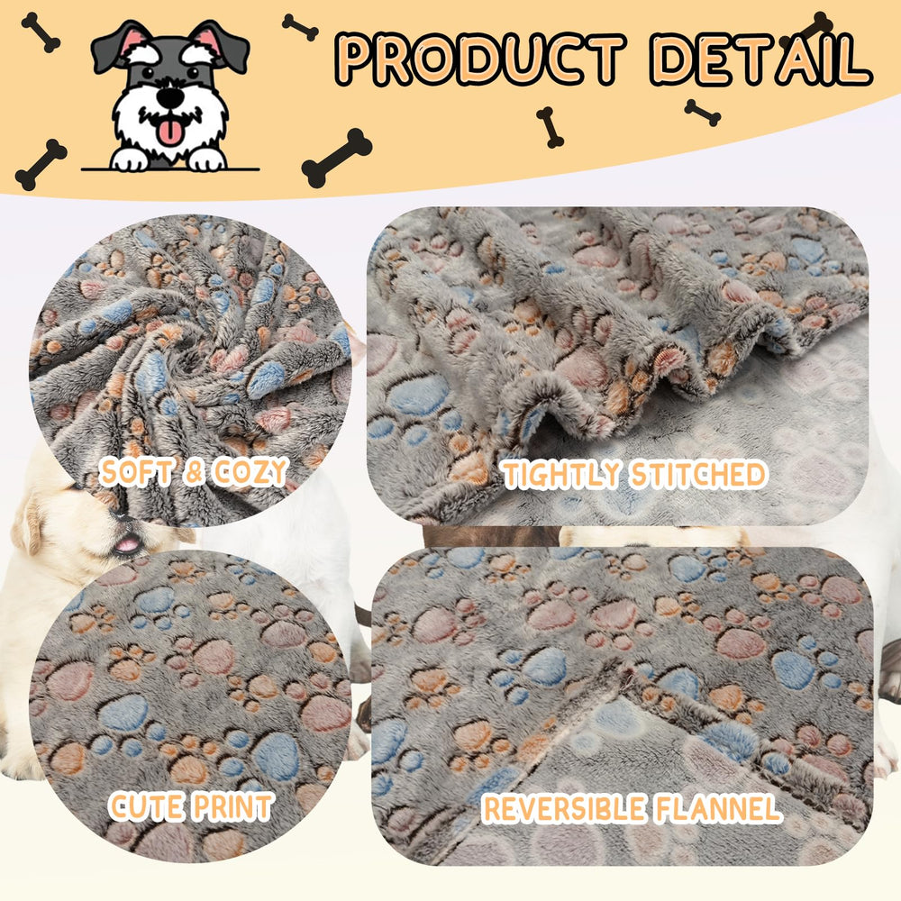 Rezutan soft flannel dog blanket close-up showing plush fleece for comfort.